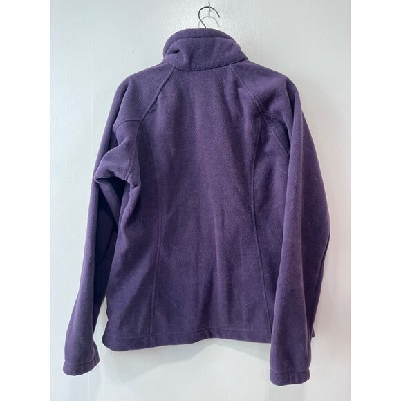 Columbia Womens Full-Zip Fleece Jacket Medium Purple Polyester - Picture 2 of 9